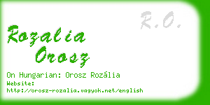 rozalia orosz business card