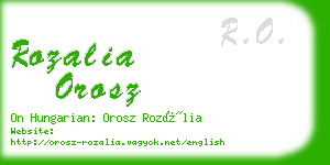 rozalia orosz business card